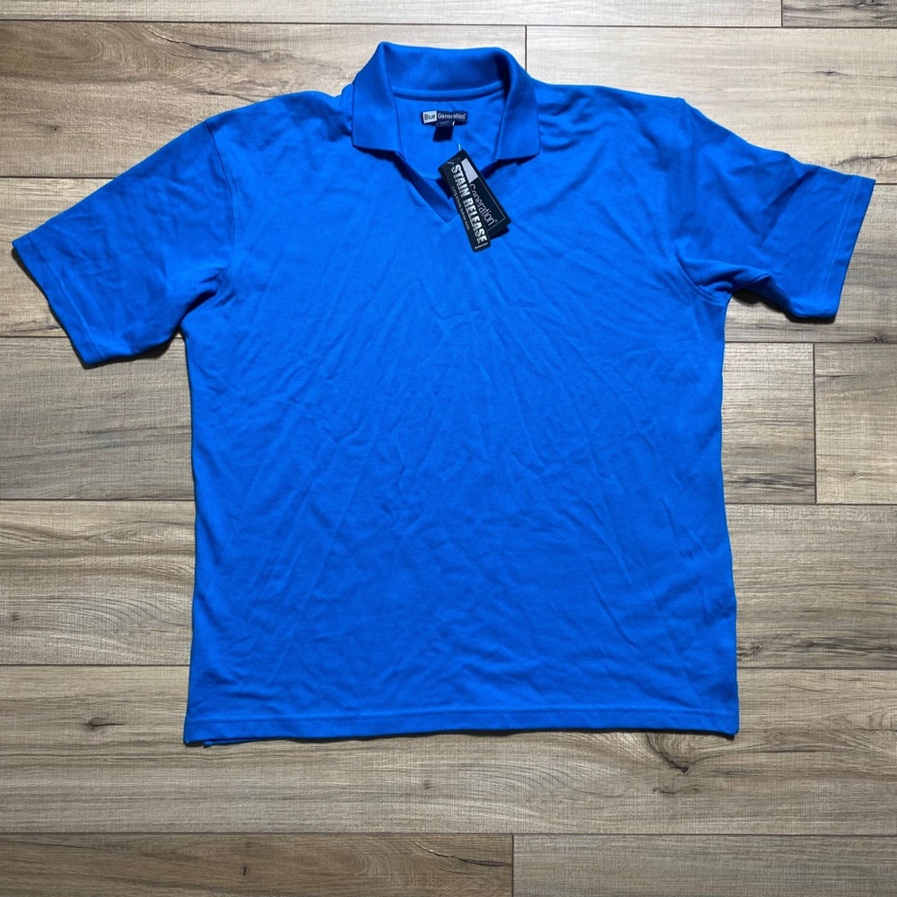 Blue Generation Womens Short‎ Sleeve Pique Polo Shirt Size XL Turquoise